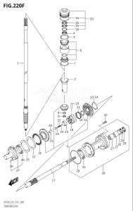 20002Z-510001 (2005) 200hp E01 E40-Gen. Export 1 - Costa Rica (DF200Z) DF200Z drawing TRANSMISSION (DF225T:E40)