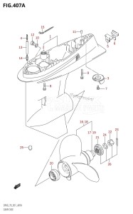 DF70 From 07001F-971001 (E11)  1999 drawing GEAR CASE (W,X,Y)