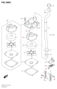 05003F-610001 (2016) 50hp E01-Gen. Export 1 (DF50A  DF50ATH) DF50A drawing WATER PUMP (DF60AVTH:E40)