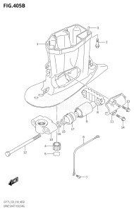 15002Z-810001 (2018) 150hp E03-USA (DF150Z) DF150Z drawing DRIVE SHAFT HOUSING (DF150Z,DF175Z)