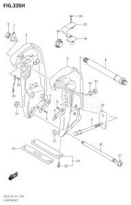 DF250Z From 25003Z-710001 (E40)  2017 drawing CLAMP BRACKET (DF225Z:E40:(X-TRANSOM,XX-TRANSOM))