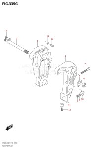 06002F-910001 (2019) 60hp E01-Gen. Export 1 (DF60AQH  DF60AT  DF60ATH) DF60A drawing CLAMP BRACKET (DF50AVT,DF50AVTH,DF60AVT,DF60AVTH)