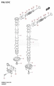 DF200AT From 20003F-440001 (E03 E11 E40)  2024 drawing CAMSHAFT (DF175AT,DF175AZ)