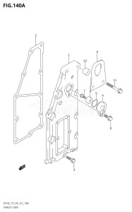 17502Z-210001 (2012) 175hp E01 E40-Gen. Export 1 - Costa Rica (DF175Z) DF175Z drawing EXHAUST COVER