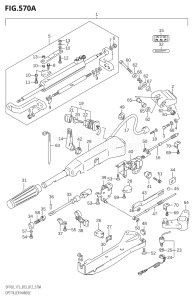 11501F-510001 (2005) 115hp E03-USA (DF115TK5  DF115TK6  DF115WTK6) DF115T drawing OPT:TILLER HANDLE