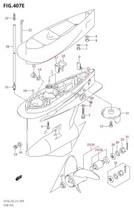 DF200Z From 20002Z-310001 (E03)  2013 drawing GEAR CASE (DF250T:E03)