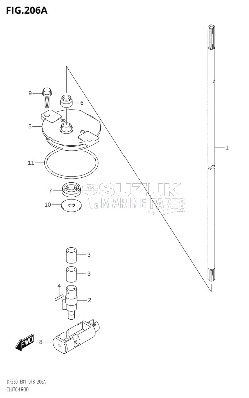 CLUTCH ROD (DF200T:E01)