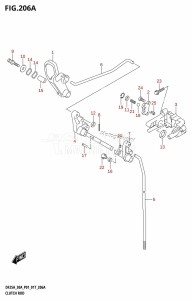 DF30A From 03003F-710001 (P01 P40)  2017 drawing CLUTCH ROD (DF25A:P01)