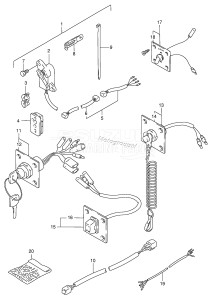 DT140 From 14002-608049 ()  1986 drawing OPT : PANEL SWITCH