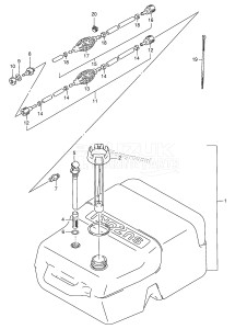 DT100 From 10001-581001 ()  1995 drawing FUEL TANK (PLASTIC)