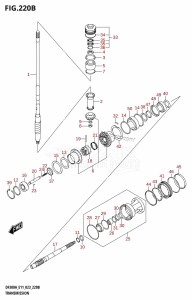 DF250A From 25003P-140001 (E11 E40)  2021 drawing TRANSMISSION ((022,023):(DF300A,DF250A))