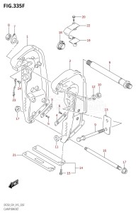 DF250 From 25003F-510001 (E01 E40)  2015 drawing CLAMP BRACKET (DF225T:E40:(X-TRANSOM,XX-TRANSOM))