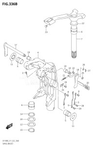 11505F-340001 (2023) 115hp E11 E40-Gen. Export 1-and 2 (DF115BG) DF115BG drawing SWIVEL BRACKET (DF140BG,DF140BZG)