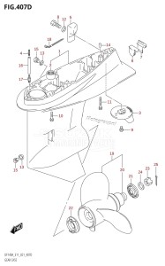 DF140A From 14003Z-040001 (E11 E40)  2020 drawing GEAR CASE (DF115AT:E40,DF140AT:E40)