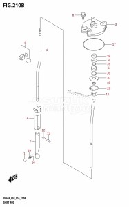 DF40A From 04003F-610001 (E03)  2016 drawing SHIFT ROD (DF60AVT:E03)