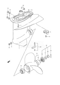 Outboard DF 50 drawing Gear Case