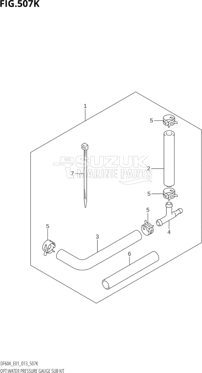 OPT:WATER PRESSURE GAUGE SUB KIT (DF60A:E01)