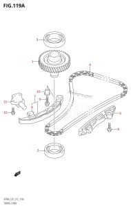 DF80A From 08002F-210001 (E01 E40)  2012 drawing TIMING CHAIN