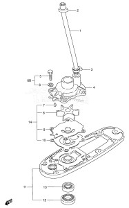 DT55 From 05501-351001 ()  1993 drawing WATER PUMP