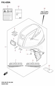 DF30A From 03003F-440001 (P01 - P40)  2024 drawing ENGINE COVER (DF25A,DF25AT)