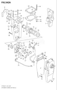 11506Z-340001 (2023) 115hp E11 E40-Gen. Export 1-and 2 (DF115BZ) DF115BZ drawing OPT:REMOTE CONTROL ASSY DUAL (2)