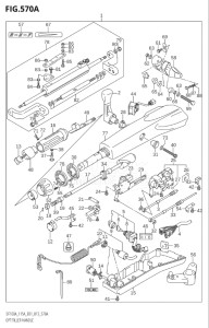 14003F-410001 (2014) 140hp E01 E40-Gen. Export 1 - Costa Rica (DF140AT) DF140A drawing OPT:TILLER HANDLE