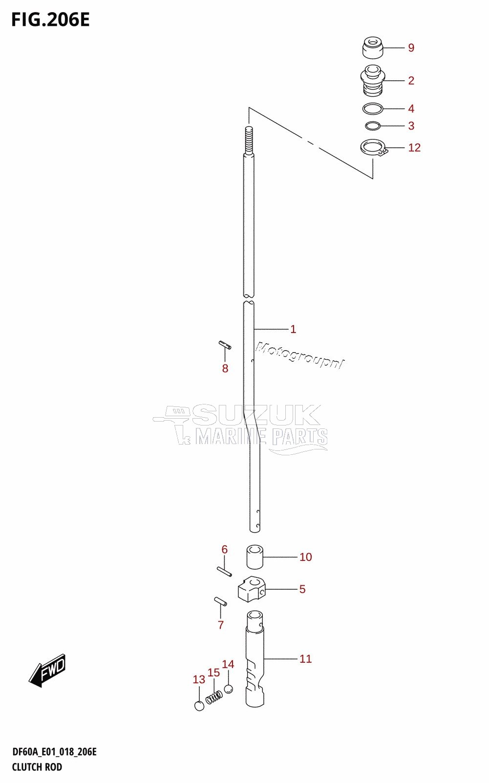 CLUTCH ROD (DF60ATH:E01,DF60ATH:E40)