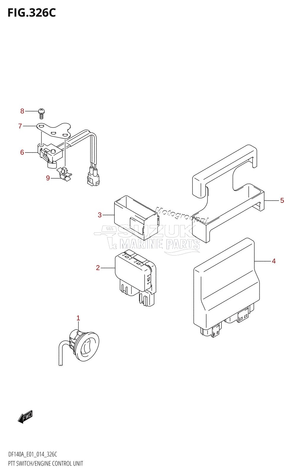 PTT SWITCH /​ ENGINE CONTROL UNIT (DF115AT:E01)