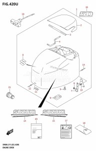 DF60A From 06003F-140001 (E11)  2021 drawing ENGINE COVER (DF50AVT:E03:(021,022,023))