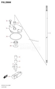 DF225T From 22503F-610001 (E01 E40)  2016 drawing CLUTCH ROD (DF250Z:E40)