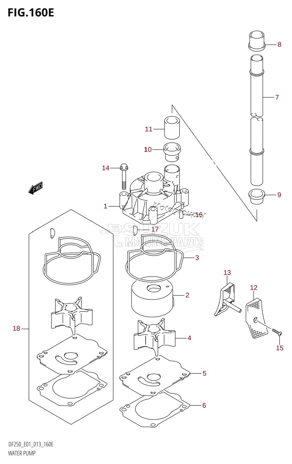 WATER PUMP (DF225T:E01)