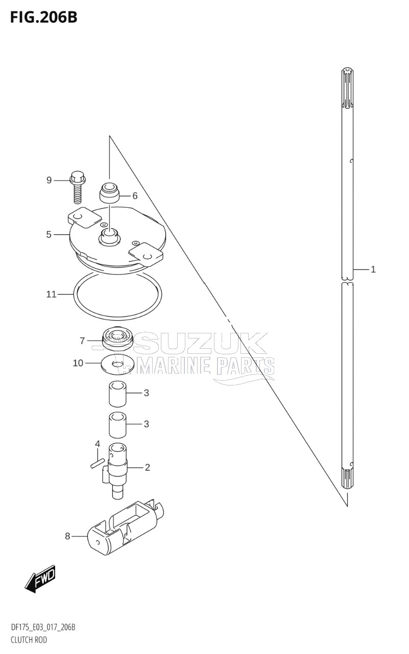 CLUTCH ROD (DF150Z:E03)