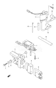 Outboard DF 9.9A drawing Rectifier/Ignition Coil w/Remote Control