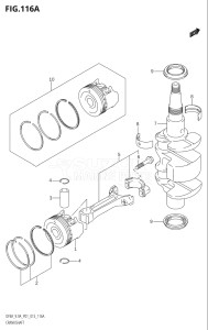 00994F-310001 (2013) 9.9hp P01-Gen. Export 1 (DF9.9A  DF9.9AR) DF9.9A drawing CRANKSHAFT