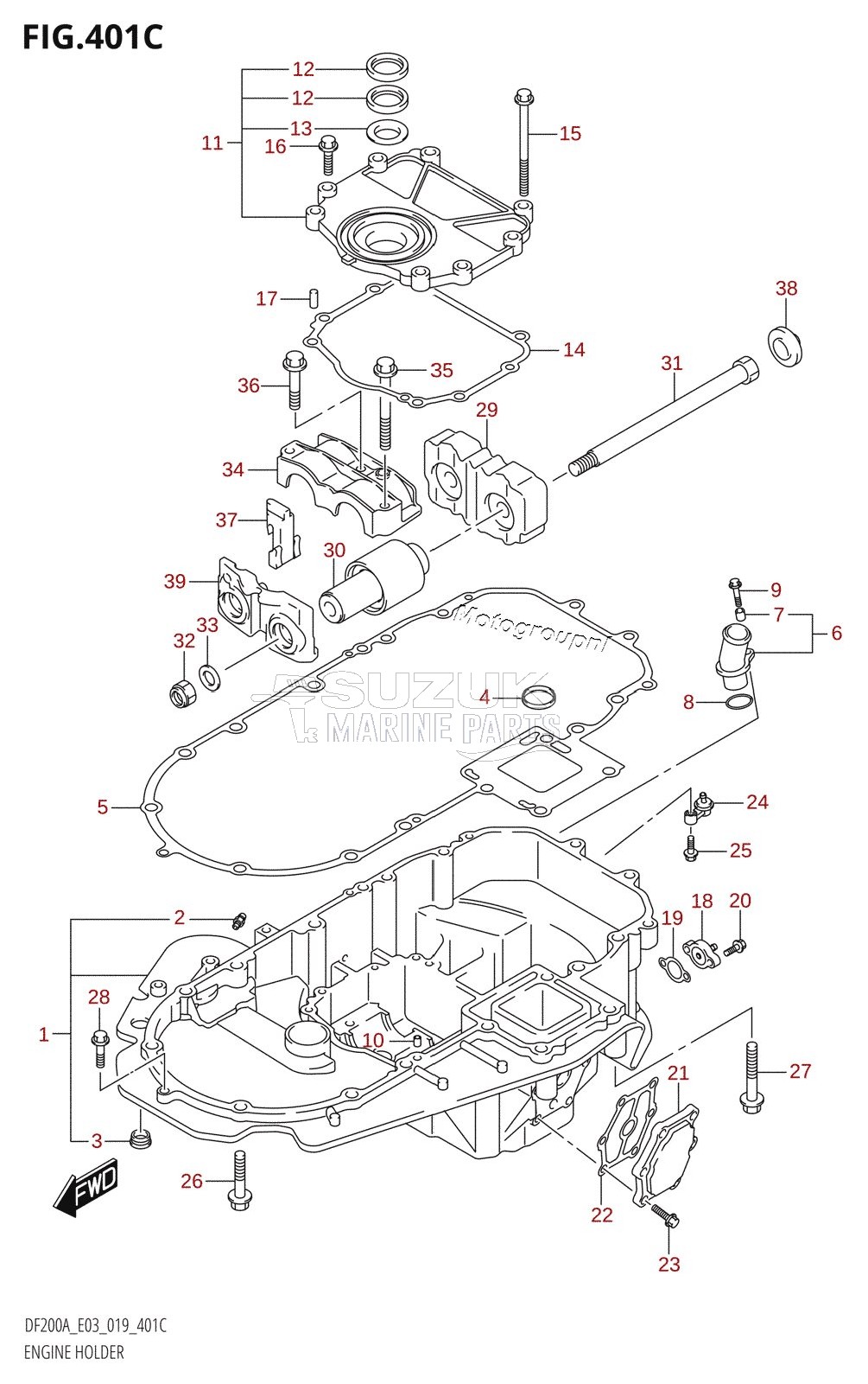 ENGINE HOLDER (DF150AT)