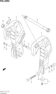 05003F-410001 (2014) 50hp E01-Gen. Export 1 (DF50A  DF50ATH) DF50A drawing CLAMP BRACKET (DF40ATH:E01)