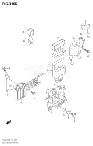 DF20A From 02002F-310001 (P03)  2013 drawing RECTIFIER /​ IGNITION COIL (DF15AR:P03)