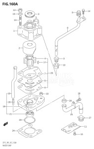 01503F-210001 (2012) 15hp P01-Gen. Export 1 (DF15  DF15R) DF15 drawing WATER PUMP