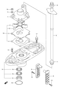 DF25QR From 02501 F-030001 ()  2001 drawing WATER PUMP