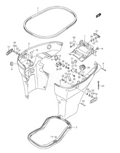 Outboard DF 90 drawing Side Cover