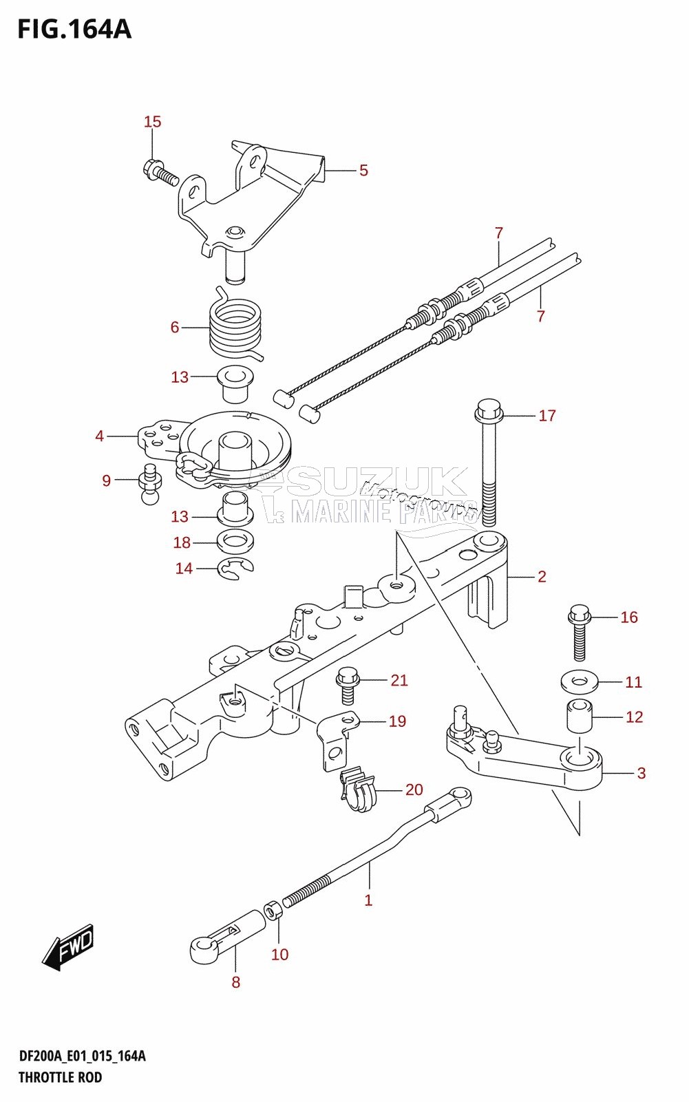 THROTTLE ROD (DF200AT)