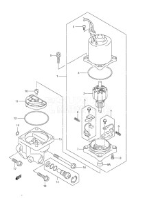 Outboard DF 70 drawing Power Unit (2001-2008)