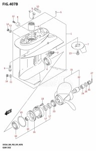 DF25A From 02504F-910001 (P03)  2019 drawing GEAR CASE (DF25AT,DF25ATH,DF30AT,DF30ATH)