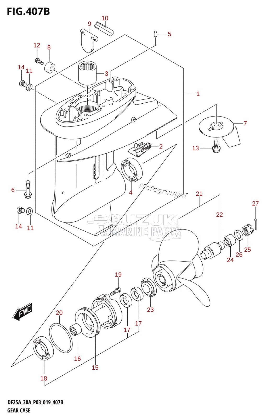 GEAR CASE (DF25AT,DF25ATH,DF30AT,DF30ATH)