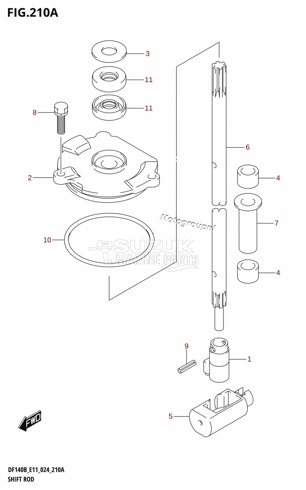 SHIFT ROD (DF140BT,DF115BT,DF115BSS,DF100C)