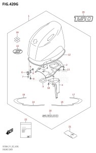 DF150AP From 15003P-040001 (E03 E40)  2020 drawing ENGINE COVER (DF150AS:022)