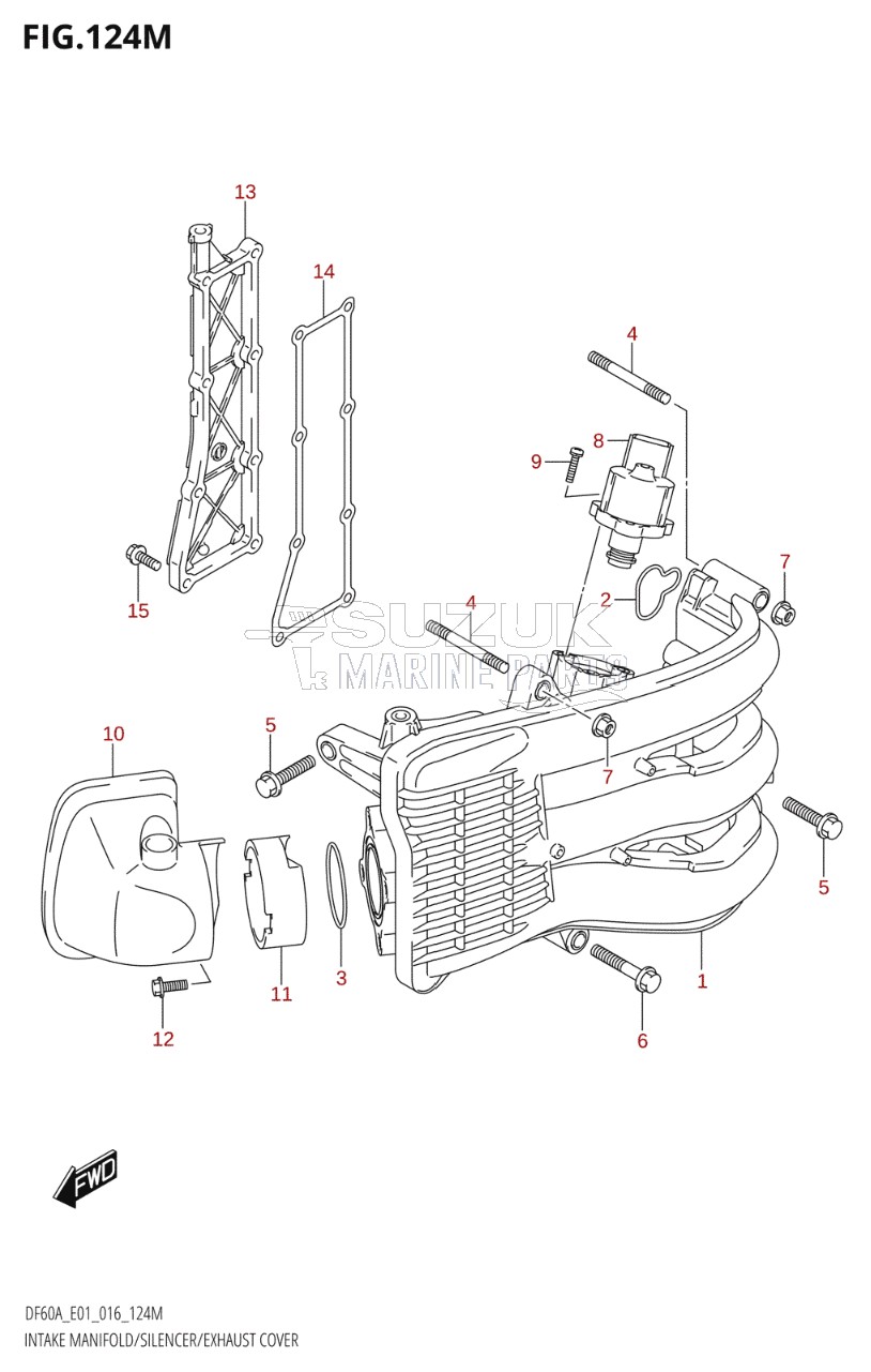 INTAKE MANIFOLD / SILENCER / EXHAUST COVER (DF60ATH:E40)