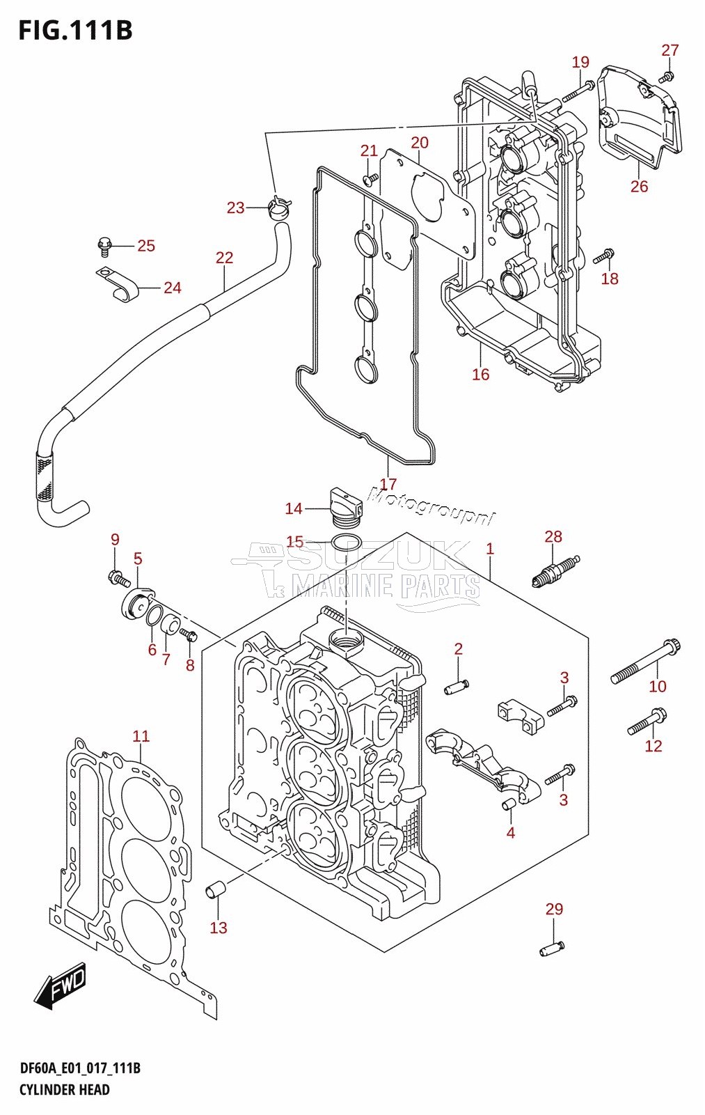 CYLINDER HEAD (DF40AQH:E01)