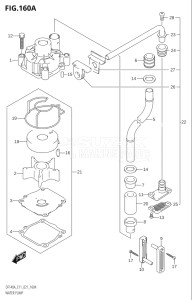 11503F-140001 (2021) 115hp E11 E40-Gen. Export 1-and 2 (DF115AT) DF115A drawing WATER PUMP (E01,E03,E11)