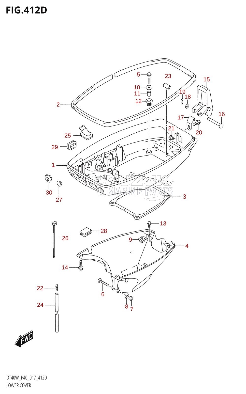 LOWER COVER (DT40WR:P90)